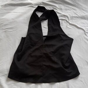 Express Black Halter Blouse